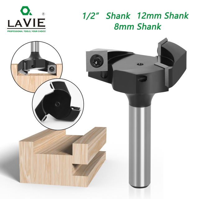 1/2 Handle 12mm Three-edged T-shaped Knife Notch Knife Woodworking Milling Cutter Slot Milling Cutter T-shaped Tenon Knife