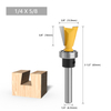 2pcs 1/4 Inch Shank Dovetail Joint Router Bits with Bearing Guide Dovetail Jig Bit Woodworking Milling Cutter