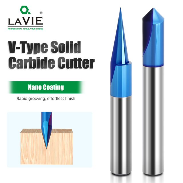 V Type Solid Carbide End Mill for CNC Machining Woodworking