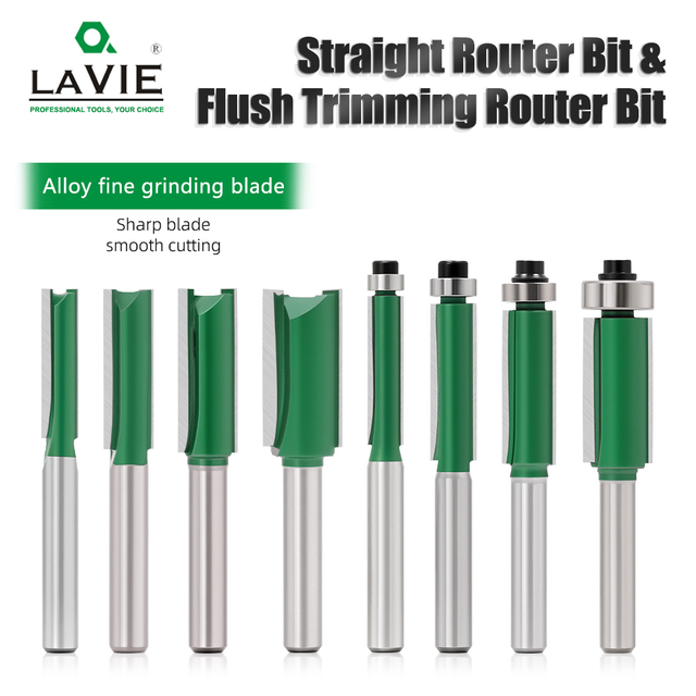 Popular Router Starter Kit: Straight & Edge Bits