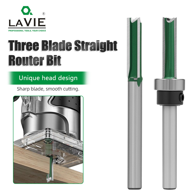 3-Blade Straight Bit for Switch Slotting