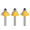 3pcs 1/4 Shank Wood Router Bits Set Beading Bit Roman Ogee Bit With Bearing Double Flutes Woodworking Tools Tungsten Carbide 062