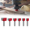 8-handle six piece Woodworking Hole Opener Slotting Locator or Router Base or Milling Cutter, Aluminum Alloy Door Hinge Installation Jig Kit