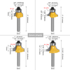 6mm or 1/4 Shank Corner Rounding Over Router Bit With Bearing Wood Milling Cutter Tungsten Carbide For Woodworking Tool
