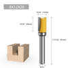 8mm Shank Flush Trim Router Bit Pattern Bit Top Bottom Bearing 1/2" Blade Template Wood Milling Cutter Carpenter