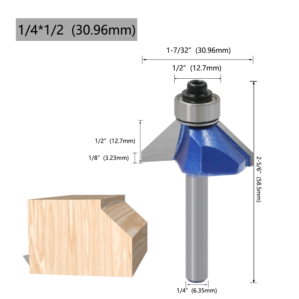 45° Chamfer Bit 6.35x30.96mm