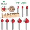 90° V-Groove Router Bit Carbide Tipped V Grooving Bit Woodworking Chamfer Bevels Cutter High-PrecisionGrooving Tools
