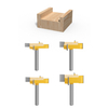 8MM Shank 12.7mm knife 4-edgeT Type Slotting Cutter With Carbide Router Bit Woodworking Milling Cutter For Wood Face Mill