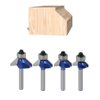 4pc 6mm 1/4in Blade 45 Degree Chamfer Router Bit The High Quality Edge Forming Bevel Woodworking Milling Cutter for Wood Bits