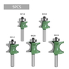 8mm Shank Bullnose Half Round Bit Endmill Router Bits Wood 2 Flute Bearing Woodworking Tool Milling Cutter