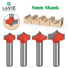 4pcs 8mm Shank Solid Carbide Round Point Cut Round Nose Bits Shaker Cutters Tools Woodworking Milling Cutter for Wood