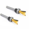2pcs 1/4 Inch Shank Dovetail Joint Router Bits with Bearing Guide Dovetail Jig Bit Woodworking Milling Cutter