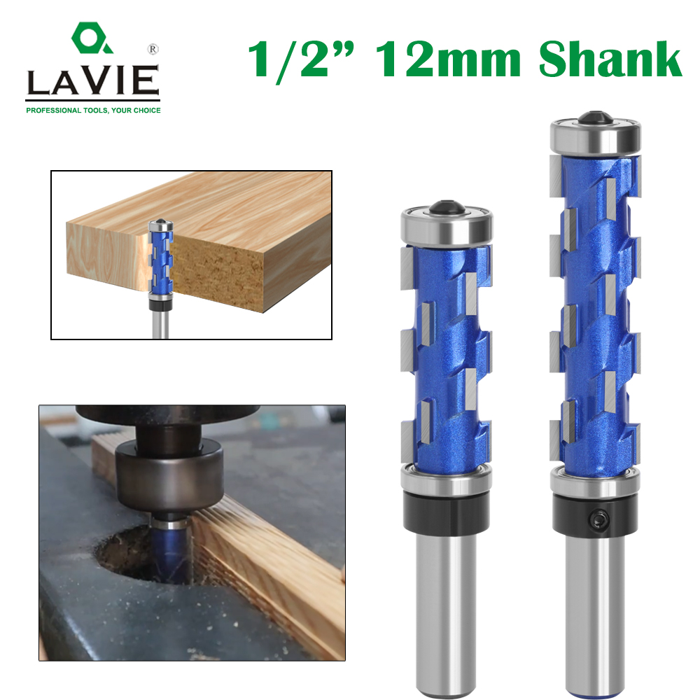 1/2inch Shank Professional Bearing Spiral Trimming Tool Flush Trim Router Bit Set Carbide Flush Trimming Bit 3/4inch Diameter