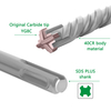 LAVIE Carbide Tip SDS Plus Flat/Cross Tip Hammer Drill Bits for Masonry Concrete Rock