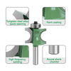 8mm Shank Bullnose Half Round Bit Endmill Router Bits Wood 2 Flute Bearing Woodworking Tool Milling Cutter