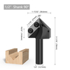 1PCS 90 Degree 120 Degree V-Shaped Milling Cutter Engraving Router Bit For Wood 12.7mm End Mill For Wood Slotting