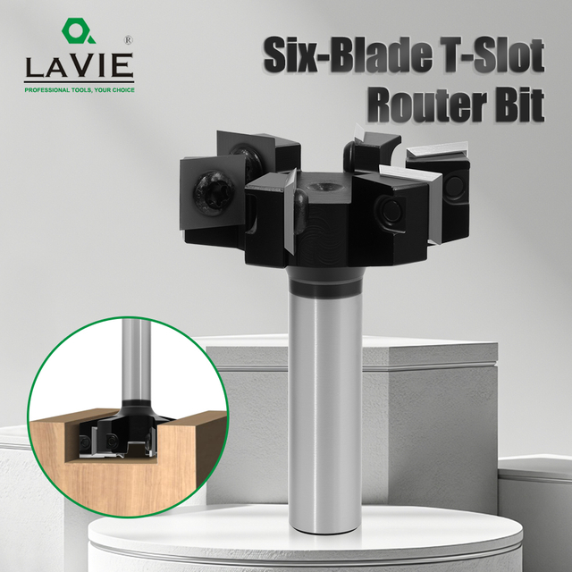 6-Blade Insert-Style Spoilboard Bit