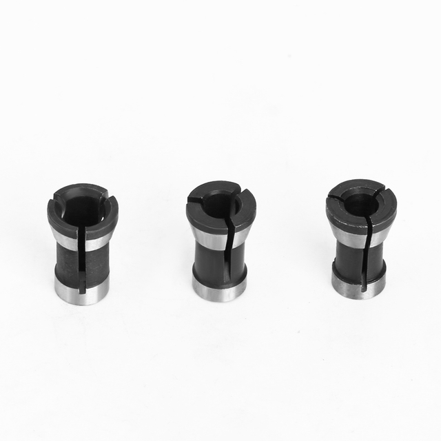 LAVIE Router Collet Chuck Set, 6mm 6.35mm 8mm Milling Cutter Clamping Collet for Woodworking Trimmer