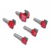 8-handle six piece Woodworking Hole Opener Slotting Locator or Router Base or Milling Cutter, Aluminum Alloy Door Hinge Installation Jig Kit