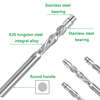 3PCS 1/4 shank solid alloy trimming cutter, double helix cutter, end mill, tungsten carbide hardwood milling cutter