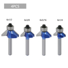 4pc 6mm 1/4in Blade 45 Degree Chamfer Router Bit The High Quality Edge Forming Bevel Woodworking Milling Cutter for Wood Bits