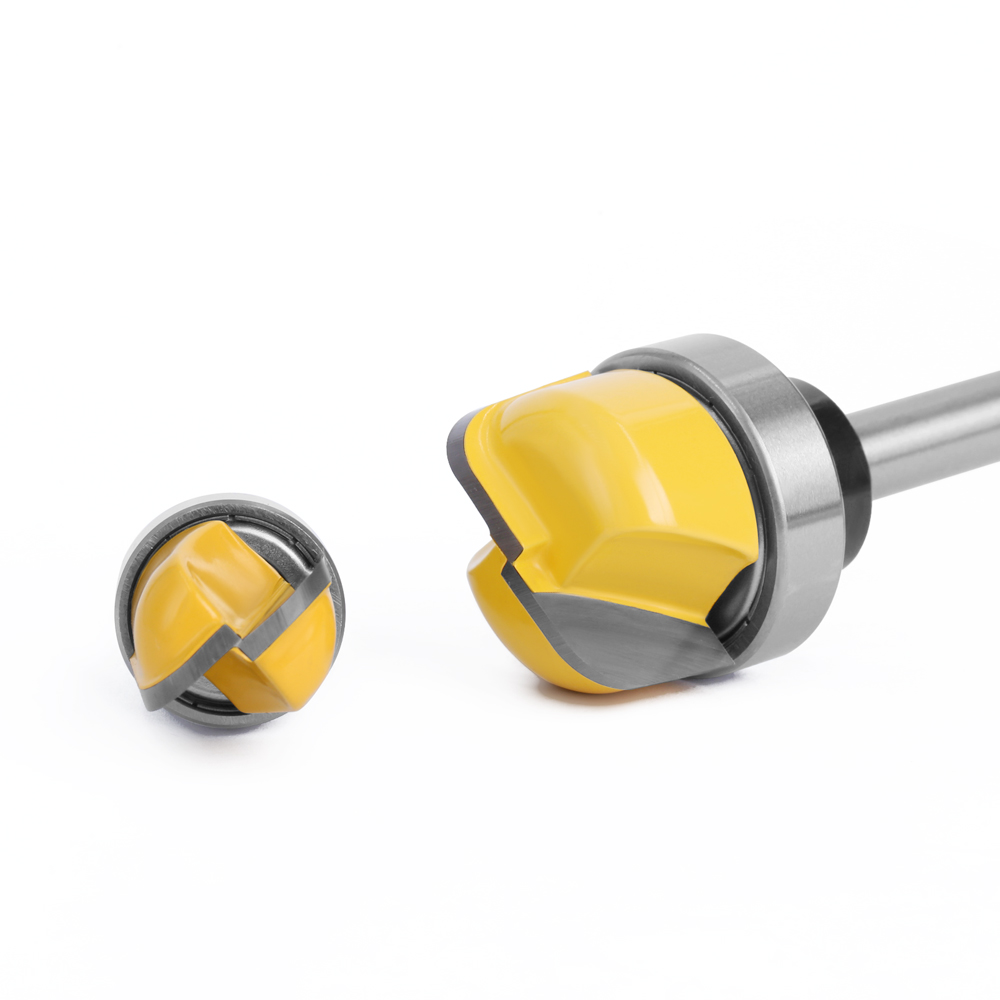 Router bit guide bearings setup